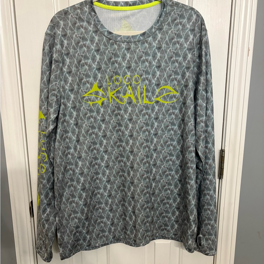 Loco Skailz Mens Performance Fishing Shirt M Thumbholes Long Sleeve SportBoating